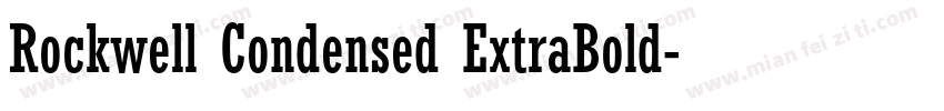 Rockwell Condensed ExtraBold字体转换